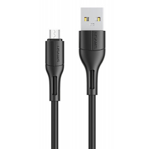 USAMS καλώδιο Micro USB σε USB US-SJ502, 2A, 1m, μαύρο SJ502USB01