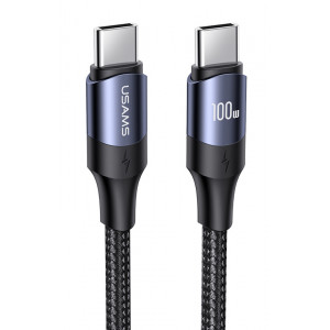 USAMS καλώδιο USB-C US-SJ525, 100W/5A, PD, 2m, μαύρο SJ525USB01