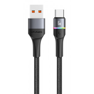 USAMS καλώδιο USB Type-C σε USB US-SJ536, 6A, 1.2m, μαύρο SJ536USB01