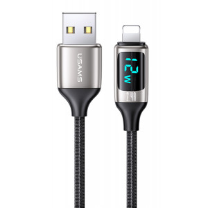 USAMS καλώδιο Lightning σε USB US-SJ543, 2.4A, 1.2m, ασημί SJ543USB02