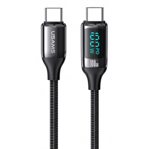 USAMS καλώδιο USB Type-C US-SJ546, 100W/5A, 1.2m, μαύρο SJ546USB01