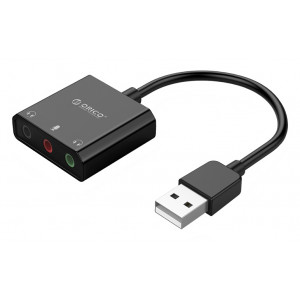 ORICO USB κάρτα ήχου SKT3, USB2.0, 3x 3.5mm, μαύρο SKT3-BK-BP