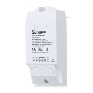 SONOFF Smart Διακόπτης DUALR2, 2 θέσεων, 16A, WiFi, λευκός SNF-DUALR2