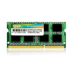 SILICON POWER Μνήμη 8GB DDR3L SODimm, PC3L 120800, 1600MHz, CL11 SP008GLSTU160N02