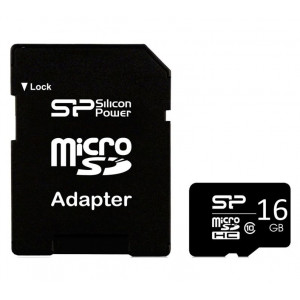 SILICON POWER κάρτα μνήμης 16GB micro SDHC, Class 10 SP016GBSTH010V10SP