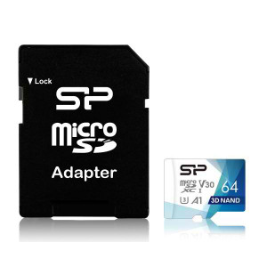 SILICON POWER κάρτα μνήμης Superior Pro microSDXC UHS-I, 64GB, Class 30 SP064GBSTXDU3V20AB