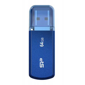 SILICON POWER USB Flash Drive Helios 202, 64GB, USB 3.2, μπλε SP064GBUF3202V1B