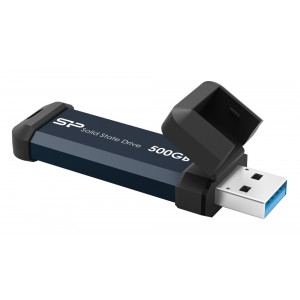 SILICON POWER εξωτερικός SSD MS60, 500GB, USB 3.2, 600-500MBps, μπλε SP500GBUF3S60V1B