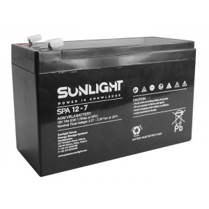 SUNLIGHT μπαταρία μολύβδου SPA12-7, 12V 7Ah, 4.8mm F1 SPA12-7-F1