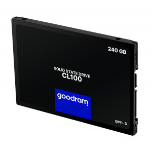 GOODRAM SSD CL100 Gen.3 240GB, 2.5, SATA III, 520-400MB/s, 3D TLC NAND SSDPR-CL100-240-G3