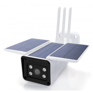 SECTEC Ασύρματη ηλιακή κάμερα ST-S200-TY, 2MP, WiFi, PIR, λευκή ST-S200-TY