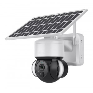 SECTEC smart ηλιακή κάμερα ST-S518M-3M με προβολείς, 3MP, Wi-Fi, PTZ ST-S518M-3M