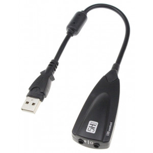 POWERTECH USB κάρτα ήχου ST16, USB2.0, 7.1, 2x 3.5mm, μαύρη ST16