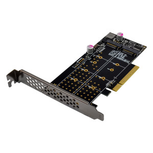 POWERTECH κάρτα επέκτασης PCIe x8 σε 2x M.2 M Key NVMe ST573 ST573
