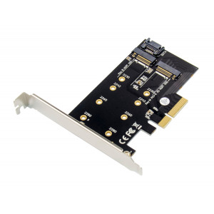 POWERTECH κάρτα επέκτασης 4x PCIe σε M.2 B & M Key ST59 ST59