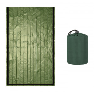 Θερμική κουβέρτα επιβίωσης SUMM-0006, 120 x 120cm, πράσινη SUMM-0006