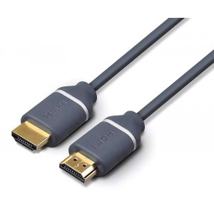 PHILIPS καλώδιο HDMI 2.0 SWV5610G, 4K 3D, copper, γκρι, 1.5m SWV5610G-00