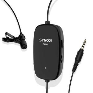 SYNCO μικρόφωνο Lav-S6M2, clip-on, omnidirectional, 3.5mm, 400mAh, μαύρο SY-S6M2