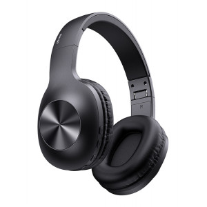 USAMS headphones YX05, wireless & wired, BT 5.0, μπαταρία 1200mAh, μαύρα TDLYEJ02