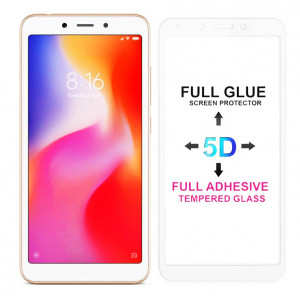 POWERTECH Tempered Glass 5D Full Glue για Xiaomi Redmi 6/6A, White TGC-0272