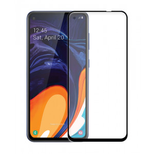 POWERTECH Tempered Glass 5D Full Glue, Samsung A60 2019, μαύρο TGC-0332