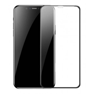 POWERTECH Tempered Glass 3D Full face iPhone 11 Pro Max, titanium, μαύρο TGC-0348