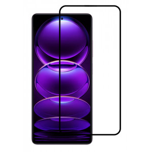 POWERTECH tempered glass 5D, full glue, Xiaomi Redmi Note 12 Pro, μαύρο TGC-0596