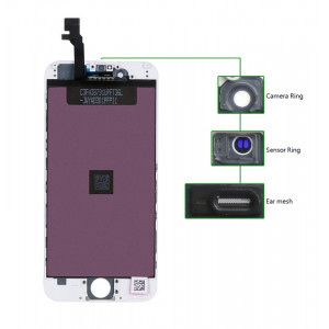 TIANMA High Copy LCD για iPhone 6G, Camera-Sensor ring, ear mesh, White TLCD-021