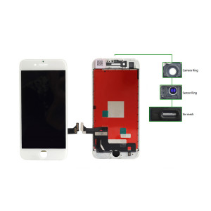 TIANMA High Copy LCD iPhone 7G, Camera-Sensor ring, ear mesh, White TLCD-034