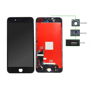 TIANMA High Copy LCD iPhone 7G Plus, Camera-Sensor ring, ear mesh, Black TLCD-035
