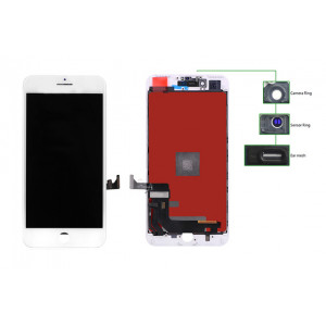 TIANMA High Copy LCD iPhone 7G Plus, Camera-Sensor ring, ear mesh, White TLCD-036