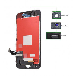 TIANMA High Copy LCD iPhone 8G, Camera-Sensor ring, ear mesh, Black TLCD-037