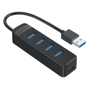 ORICO USB Hub TWC3-4A, 1x USB Type-C, 4x USB 3.0 ports, μαύρο TWC3-4A-BK-EP