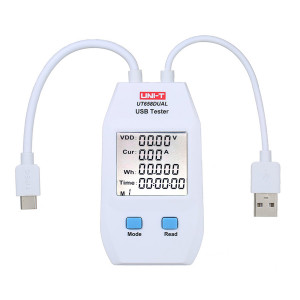 UNI-T USB συσκευή έλεγχου καλωδιώσεων UT658DUAL, Type A, Type C UT658DUAL