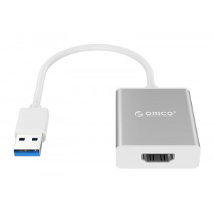 ORICO αντάπτορας USB 3.0 σε HDMI UTH-SV, 1080p, 15cm, ασημί UTH-SV-BP