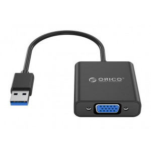 ORICO αντάπτορας USB 3.0 σε VGA UTV-BK, 1080p, 15cm, μαύρος UTV-BK-BP