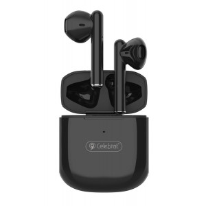 CELEBRAT earphones με θήκη φόρτισης W16, True Wireless, μαύρα W16-BK
