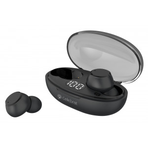 CELEBRAT earphones με θήκη φόρτισης TWS-W32, True Wireless, μαύρα W32-BK