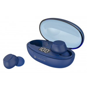 CELEBRAT earphones με θήκη φόρτισης TWS-W32, True Wireless, μπλε W32-BL