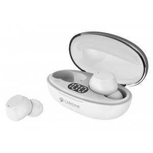 CELEBRAT earphones με θήκη φόρτισης TWS-W32, True Wireless, λευκά W32-WH