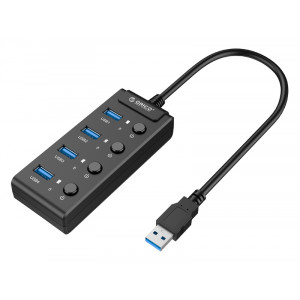 ORICO USB 3.0 Hub W9PH4-U3, 4x USB3.0 ports, 5Gbps, μαύρο W9PH4-U3-V1-BK-BP