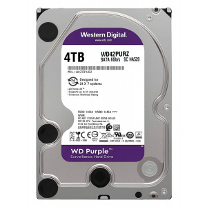 WD σκληρός δίσκος 3.5 Purple Surveillance 4TB, 256MB, 5400RPM, SATA III WD42PURZ