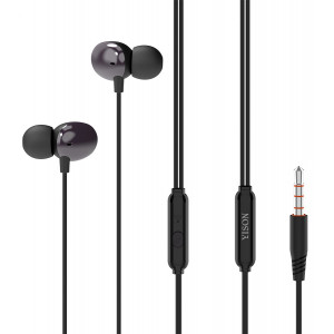 YISON earphones με μικρόφωνο X5, 3.5mm, 1.2m, μαύρα X5-BK