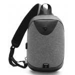 ARCTIC HUNTER τσάντα Crossbody XB0049-LG, tablet, αδιάβροχη, USB, σκούρο γκρι XB0049-DG