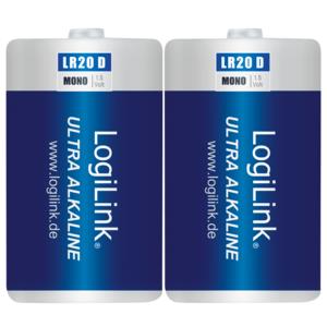 LOGILINK Battery 1.5V Alkaline Logilink LR20B2 2pcs