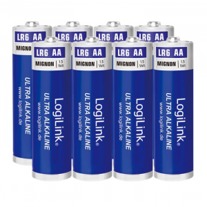 Battery Ultra Power AA Alkaline Logilink 8pcs LR6F8