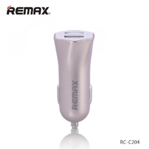Car Charger Remax 2.4A  USBx2 Gold RCC204