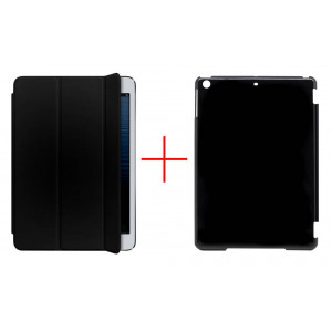 Smart Case for Apple iPad Air Black - Front Cover + Faceplate Case Black 08818