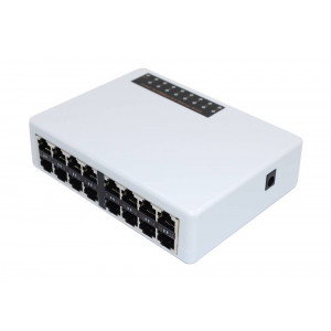 Ethernet Switch Diewu T16 10/100Mbps 16 Port White 5V 1000mA 20329