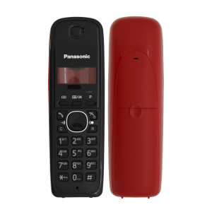 Housing Ακουστικού για Panasonic KX-TG1611 Μαύρο-Κόκκινο Bulk 28742